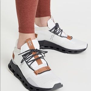 On Running Cloudnova Pecan White Pearl Women’s Size 7.5 Brand New in Box